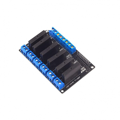 6 Channel 24V Relay Module Solid State Low Level SSR DC Control 250V 2A with Resistive Fuse