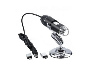 500X 3 in 1 USB Digital Microscope Camera Endoscope 8LED Magnifier with Stand 3-in-1 Type-c Electronic Magnifier Endoscope