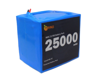 Orange NMC 21700 48V 25000mAh 3C 13S5P Li-Ion Battery Pack