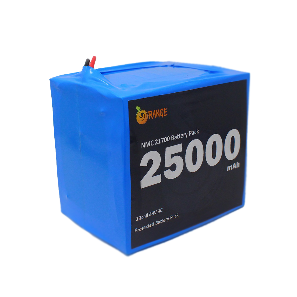 Orange Nmc 21700 48V 25000Mah 3C 13S5P Li-Ion Battery Pack