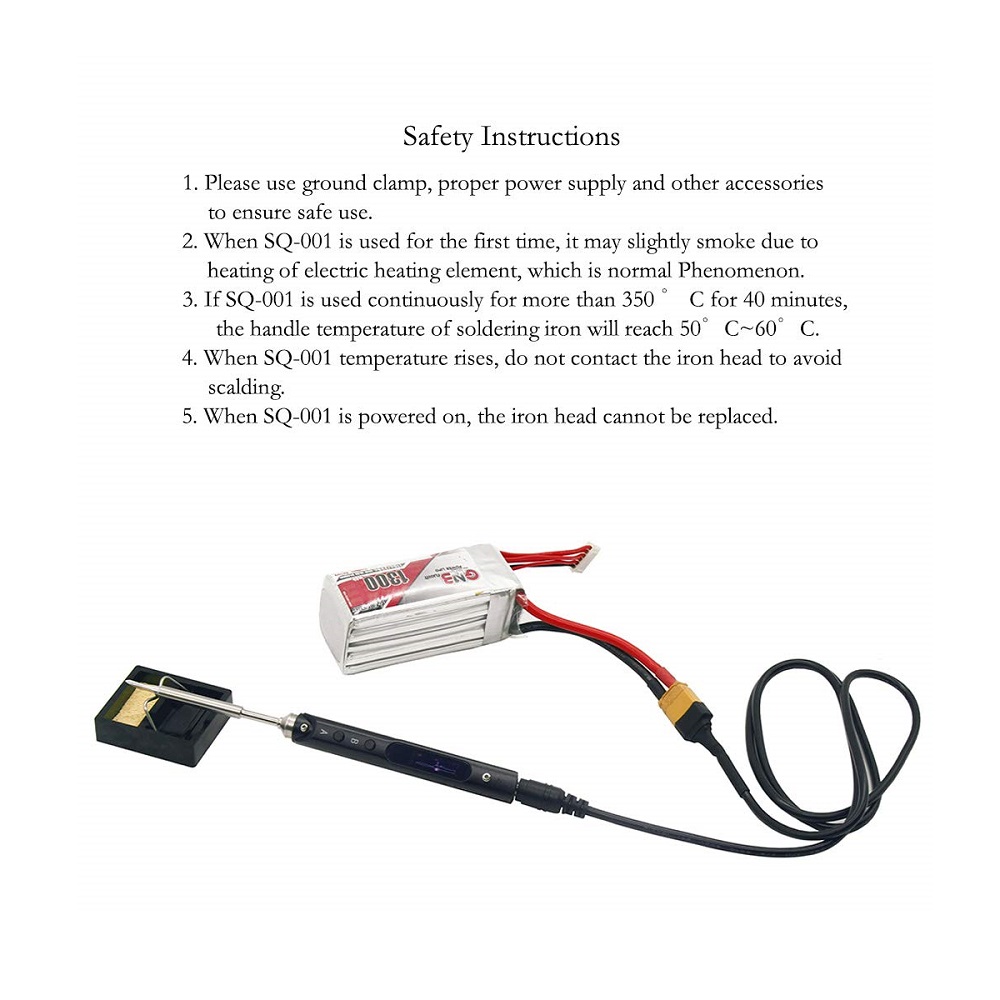Readytosky Sq001 Electric Soldering Iron With Adjustable Temperature Programmable Stm32 Chip And Digital Oled Display 5