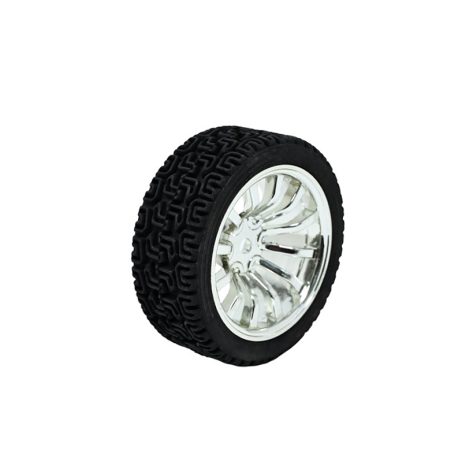 65mm Robot Smart Car 12 Rim Wheel - Silver