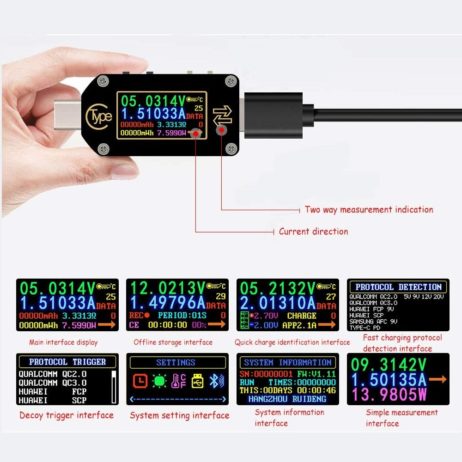 Generic Rd Tc66C Type C Pd Triger Usb C 2 Way Voltmeter Ammeter Voltage 4