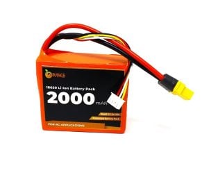 Orange NMC 18650 11.1V 2000mAh 10C 3S1P Li-Ion Battery Pack