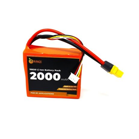 Orange Nmc 18650 11.1V 2000Mah 10C 3S1P Li-Ion Battery Pack