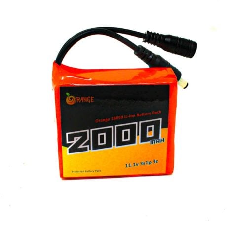 Orange Orange 18650 Li Ion 2000Mah 11.1V 3S1P Protected Battery Pack 3C Dc Jack Male Female 4