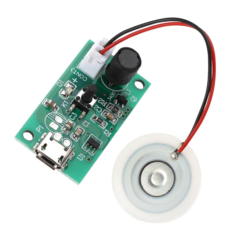 QWAMBVZE Module D'Atomisation à Double Pulvérisation Humidificateur USB  Carte de Circuit Imprimé Bricolage Incubation Vert et Blanc : :  Bricolage