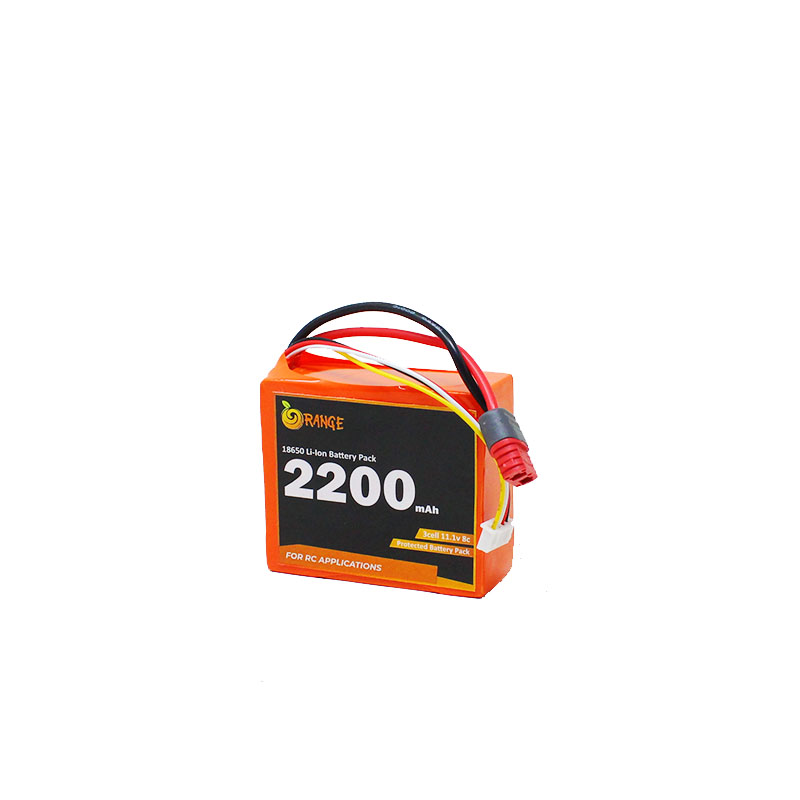 Buy Orange ISR 18650 11.1V 2200mAh 10C 3S1P Li-ion Battery Pack with JST-XH  & Nylon-T