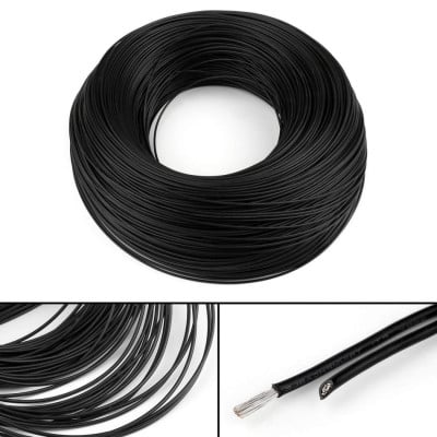 3 Meter Ul1007 26Awg Pvc Electronic Wire (Black)
