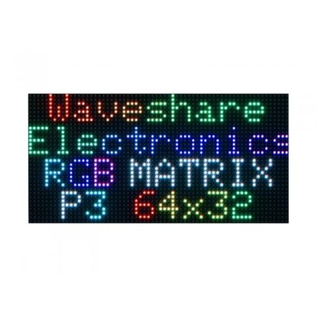 Waveshare Rgb Full-Color Led Matrix Panel, 4Mm Pitch, 64×32 Pixels, Adjustable Brightness