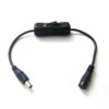 Black Dc5.5 Mm Male To Female Plug Extension With On-Off Switch