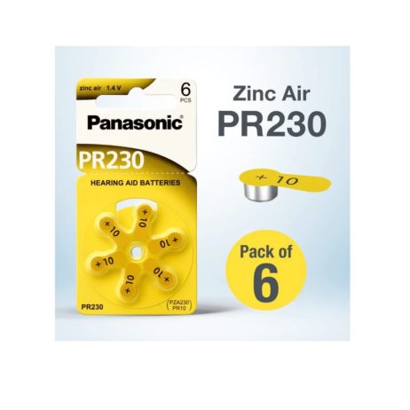 Panasonic Panasonic Hearing Aid Battery Size Pr230Pr10 Pack Of 6 1