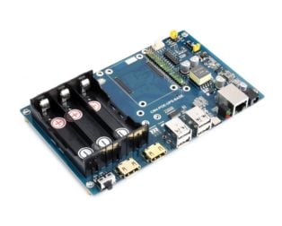 Waveshare PoE UPS Base Board Designed for Raspberry Pi Compute Module 4, Gigabit Ethernet, Dual HDMI, Quad USB2.0