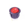 Round Rocker Switch 6A 250V 2Pin Red Led