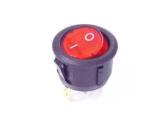 Round Rocker switch 6A 250V 2PIN RED led