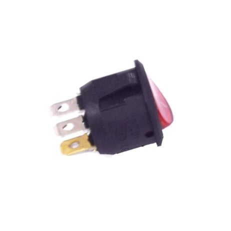 Round Rocker Switch 6A 250V 2Pin Red Led