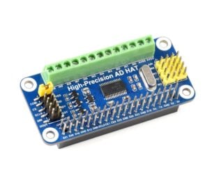 Waveshare High-Precision AD HAT For Raspberry Pi ADS1263 10-Ch 32-Bit ADC