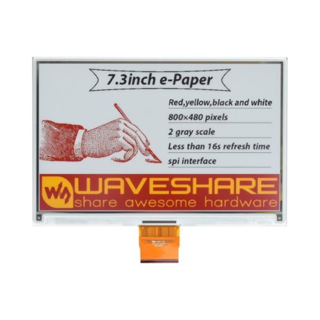 Waveshare 7.3inch e-Paper (G) raw display 800×480 SPI Interface - Robu ...