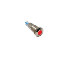 Red 3-9V 8mm LED Metal Indicator Light