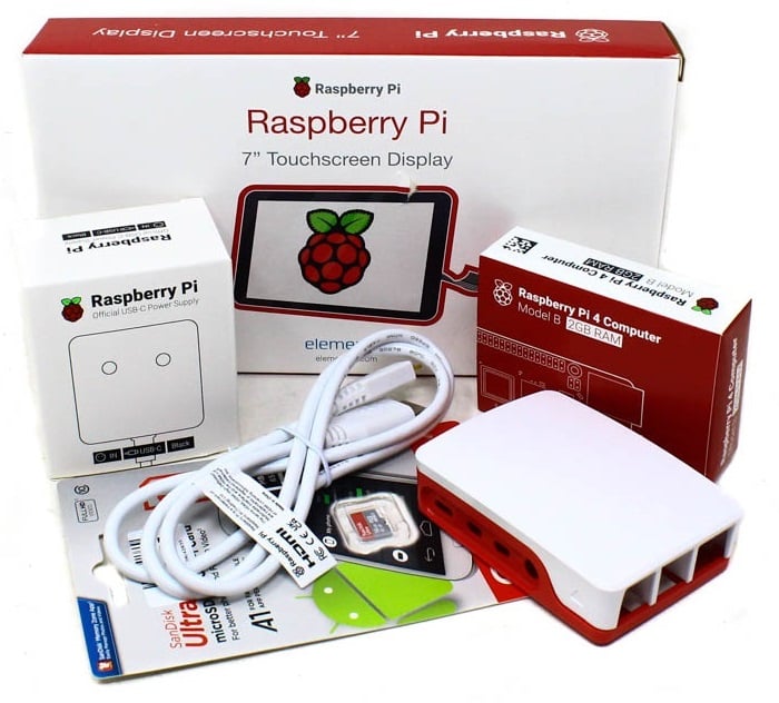 Orange Robu Raspberry Pi 4 Kit With 7 Inch Display 1 2