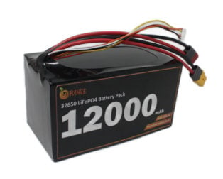Orange IFR 32650 12.8V 12000mAh 3C 4S2P LiFePO4 Battery Pack