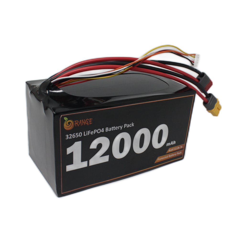 Orange Ifr 32650 12.8V 12000Mah 3C 4S2P Lifepo4 Battery Pack