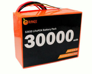 Orange IFR 32650 12.8V 30000mAh 3C 4S5P LiFePO4 Battery Pack