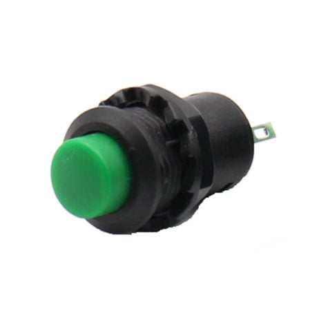 Generic Green R13 502 12Mm 2Pin Momentary Self Reset Round Cap Push Button Switch