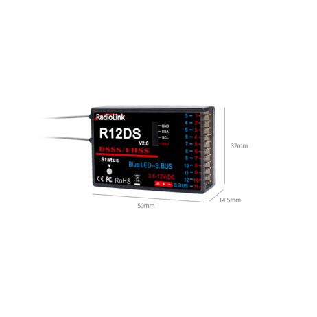 Radiolink Radiolink R12Ds 2.4Ghz Rc Receiver 12 Channels Sbus V2.0