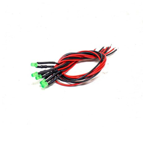 12 18V 8Mm Green Led Indicator Light With 20Cmcable Pack Of 5 1