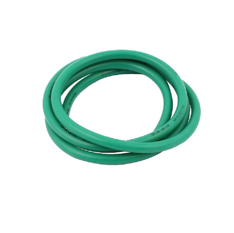 High Quality Ultra Flexible 8Awg Silicone Wire 1 M Green 1