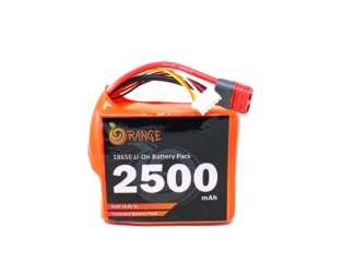 1000169 Orange 18650 Li Ion 2500Mah 4S 14.8V 3C 4S1P