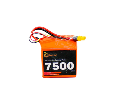 Orange Nmc 18650 11.1V 7500Mah 3C 3S3P Li-Ion Battery Pack