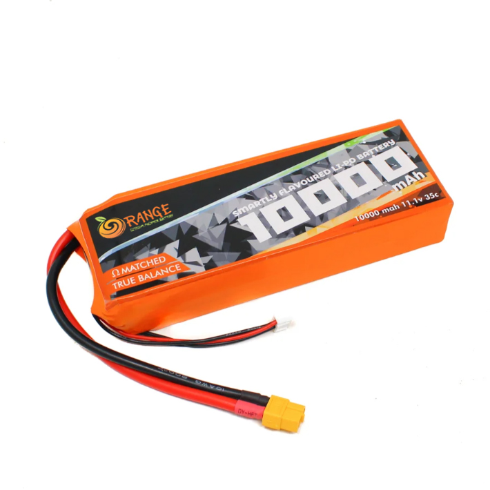 Orange 11.1V 10000mAh 35C 3S Lithium Polymer Battery Pack - Robu