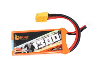 Orange 7.4V 1300mAh 25C 2S Lithium Polymer Battery Pack