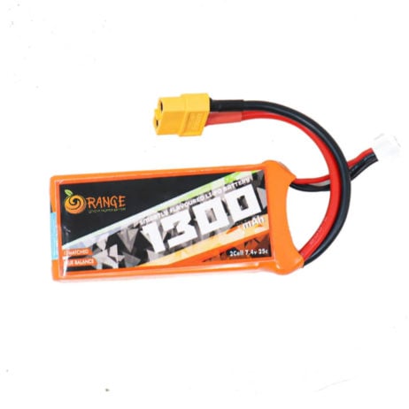 Orange 1125093 Orange 1300Mah 2S 25C 50C 7.4V Lithium Polymer Battery Pack