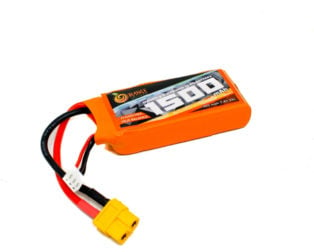 Orange 7.4V 1500mAh 25C 2S Lithium Polymer Battery Pack