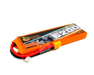 Orange 7.4V 6200mAh 35C 2S Lithium Polymer Battery Pack