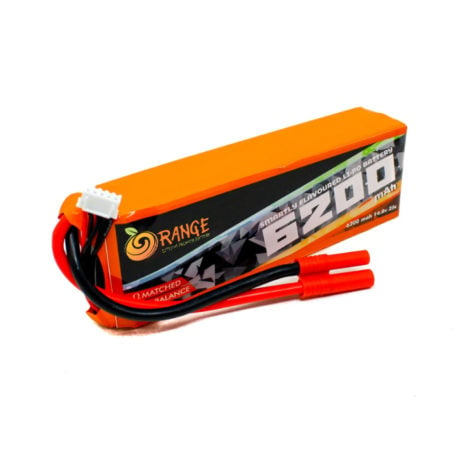 Orange 14.8V 6200Mah 25C 4S Lithium Polymer Battery Pack