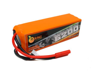 1125114 Orange 6200Mah 6S 25C 50C 22.2V Lithium Polymer Battery Pack