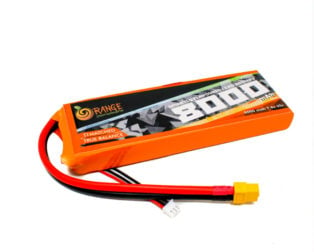 Orange 7.4V 8000mAh 35C 2S Lithium Polymer Battery Pack