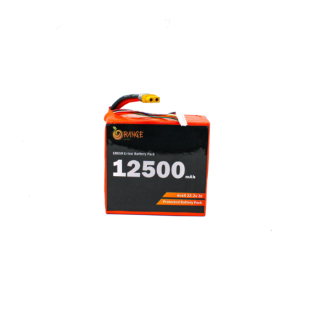 Orange 1242763 Orange Icr 18650 Li Ion 12500Mah 22.2V 6S5P Protected Battery Pack 3C