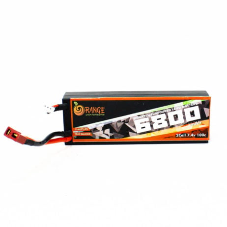 Orange 1278575 Orange 6800Mah 2S 100C 200C 7.4V Hard Case Li Po Battery Pack