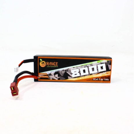 Orange 1278577 Orange 8000Mah 2S 100C 200C 7.6V Hv Hard Case Lithium Polymer Battery Pack