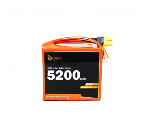 Orange 1314006 Orange Isr 18650 Li Ion 5200Mah 14.8V 4S4P Protected Battery Pack – 15C