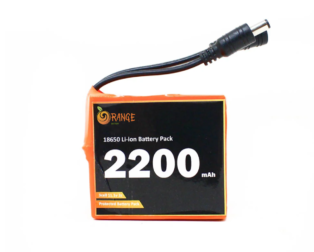 Orange ICR 18650 11.1V 2200mAh 2C 3S1P Li-Ion Battery Pack with DC Jack Male & Female
