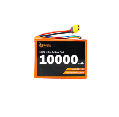 Orange 1328716 Orange Isr 18650 Li Ion 10000Mah 22.2V 6S4P Protected Battery Pack 8C