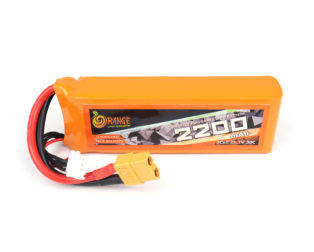 23741 Orange 2200Mah 3S 30C 60C 11.1Vlithium Polymer Battery Pack