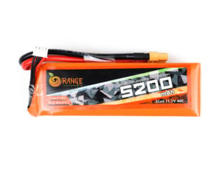 23761 Orange 5200Mah 3S 40C 80C 11.1V Lithium Polymer Battery Pack