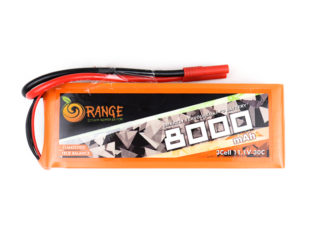 23779 Orange 8000Mah 3S 30C 60C 11.1V Lithium Polymer Battery Pack